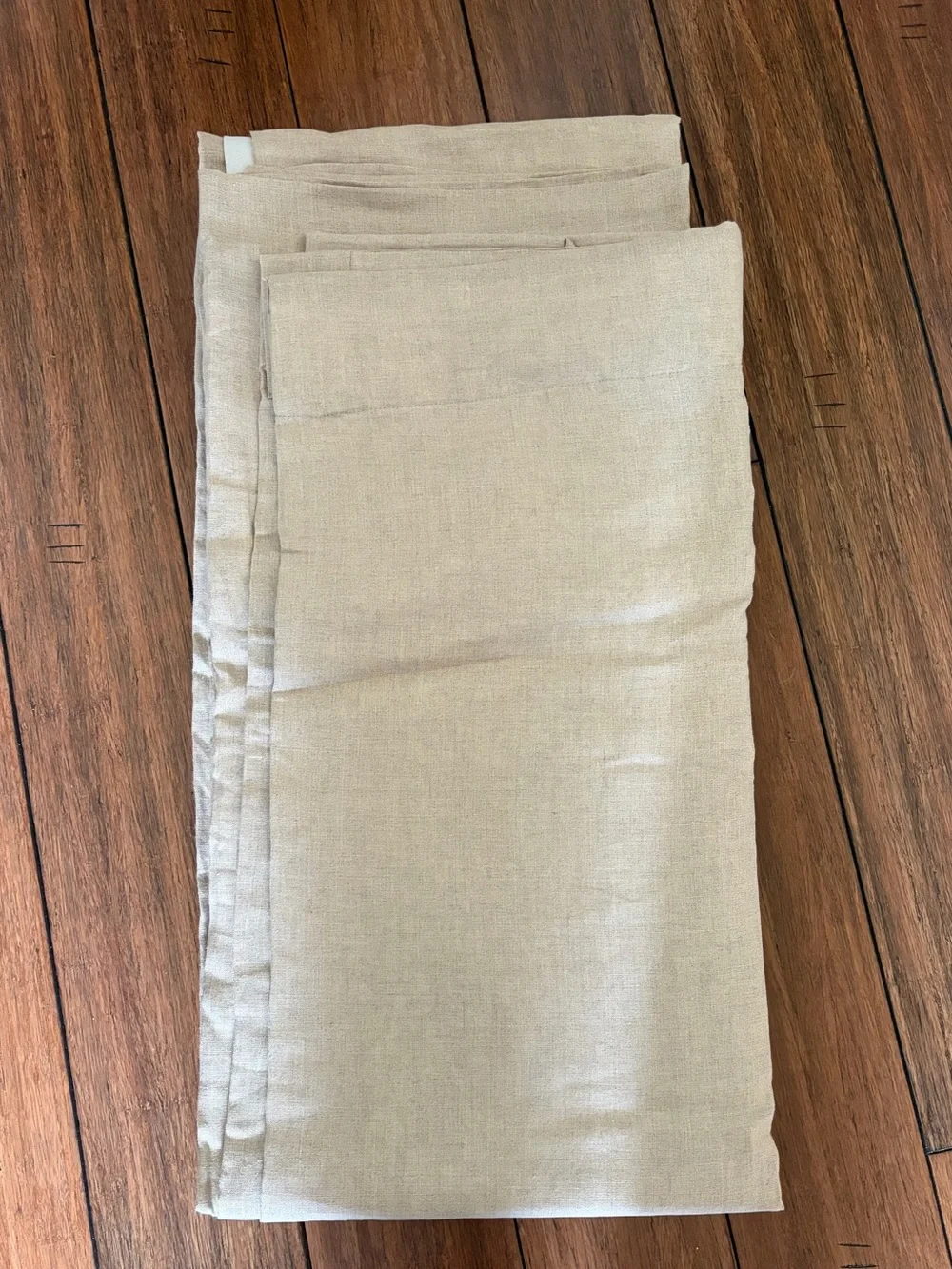 Quince European Linen Room Darkening Blackout Curtain Panel | 48x108 | Dark Flax